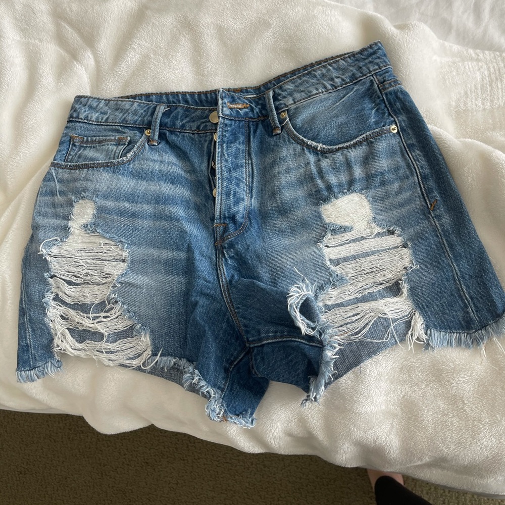 Good American high waisted Jean shorts